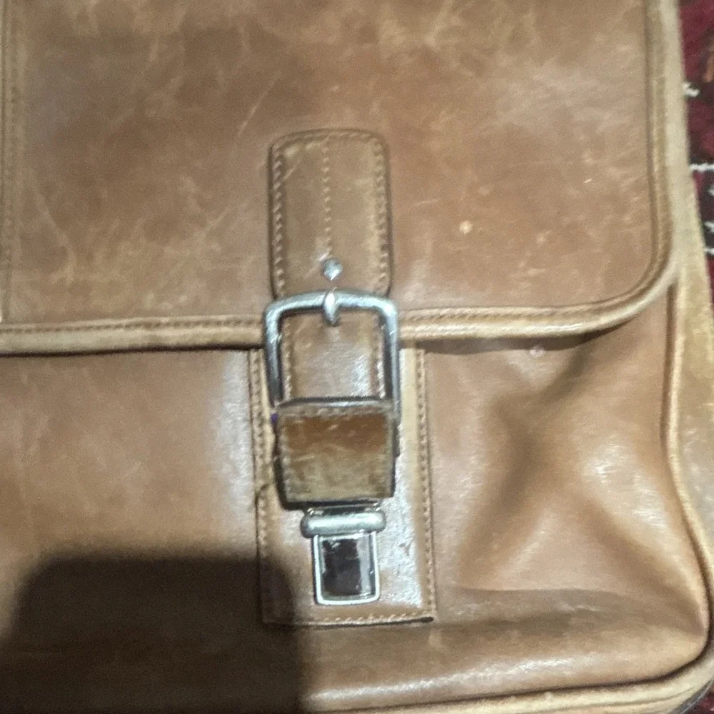 Vintage COACH Thompson Brown Glove Tanned Leather Executive Briefcase Bag F06455
